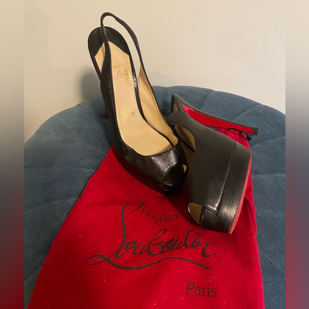 Christian Louboutin No Prive Slingback Red Sole Pump
